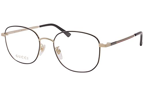 Image of Gucci GG0838OK 001 Eyeglasses Men's Black /Gold Full Rim Optical Frame 52mm