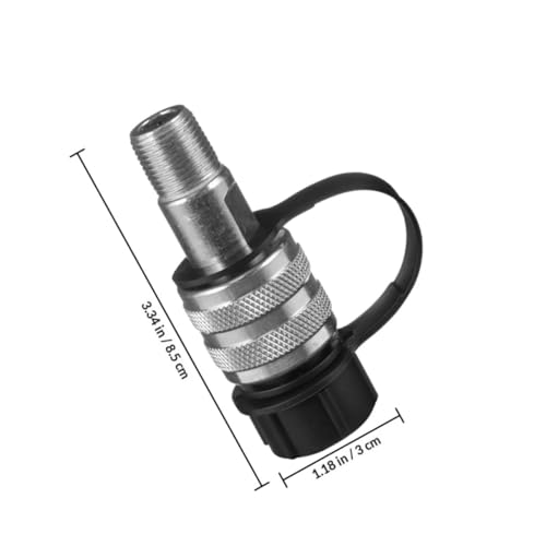 Conector rápido hidráulico de 3/8 en acero al carbono macizo chapado en zinc con tapón 3
