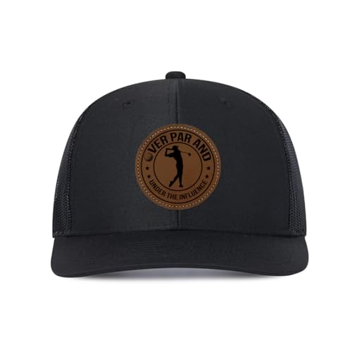 Musioiy Golf Gifts for Men Golfers for Golfer - Funny Golf Hats Over Par and Under The Influence Trucker Hat Golfer Cap - Golf Gifts for Golfers