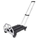 Photo Gallery gze-kodjfkpo folding hand truck, luggage cart with 4 rotate wheels lightweight collapsible cart portable dolly for moving foldable dolly cart for moving travel shopping airport office Photo Gallery gze-kodjfkpo folding hand truck, luggage cart with 4 rotate wheels lightweight collapsible cart portable dolly for moving foldable dolly cart for moving travel shopping airport office