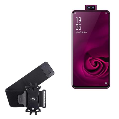 BoxWave Holster Compatible with Elephone U2 - ActiveStretch Sport Armband, Adjustable Armband for Workout and Running - Jet Black