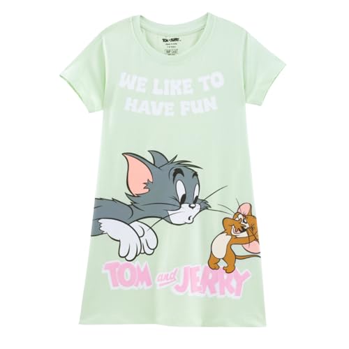 Image of Nap Chief Kids Official Cartoon Characters Printed Pure Cotton Dress for Girls, A-Line Summer Dress for Casual Wear