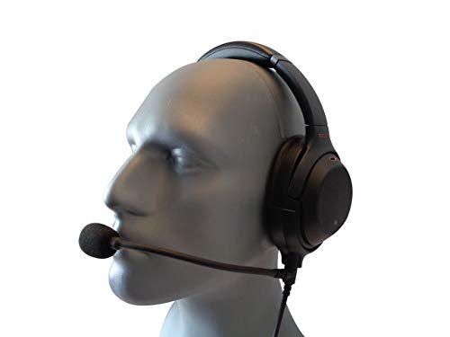 Crystal Mic Pro Typhoon for General Aviation with BoseA20 Microphone. Compatible with WH-1000XM3 / 4