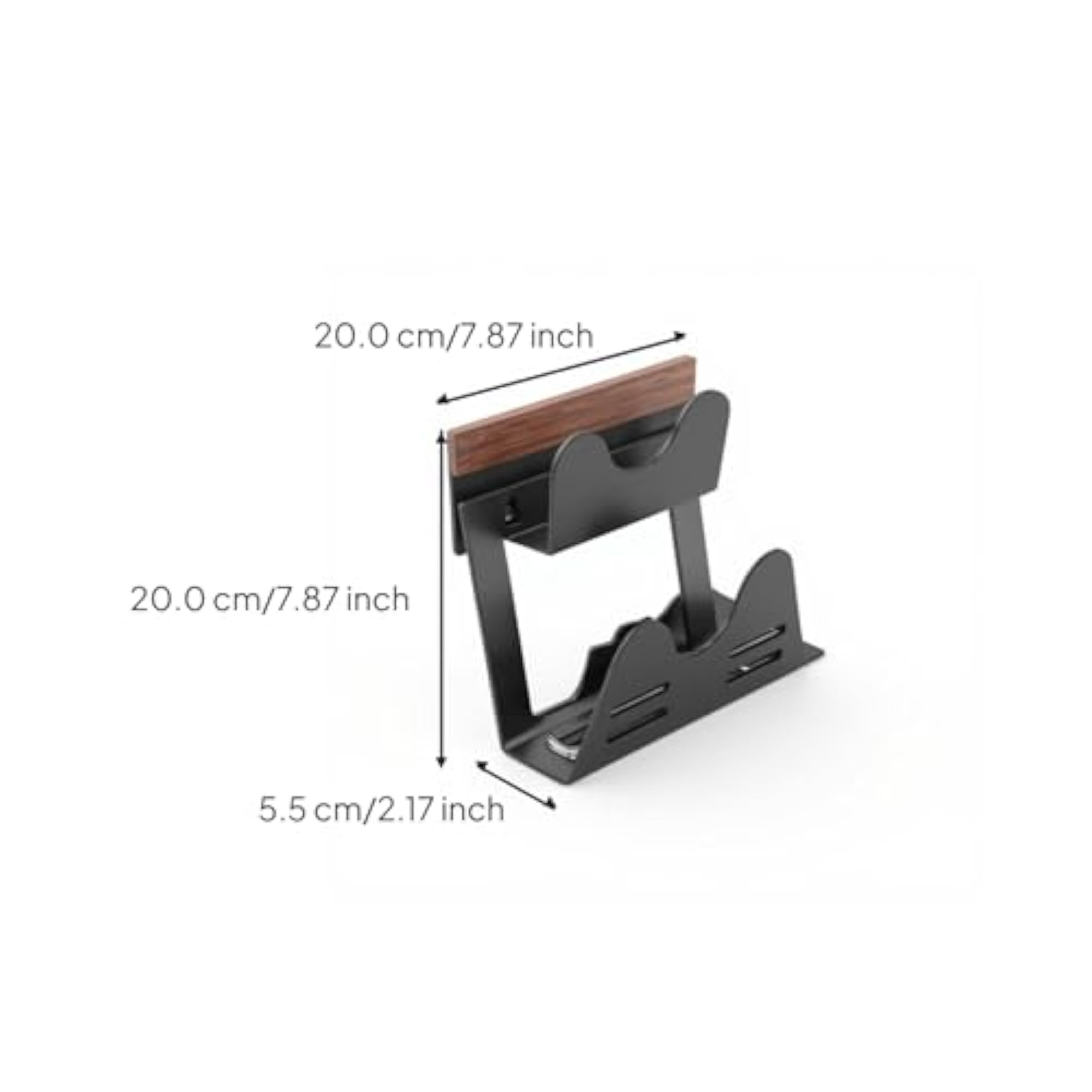 Walnut Cutting Board Holder, No Drill Kitchen Organizer Rack