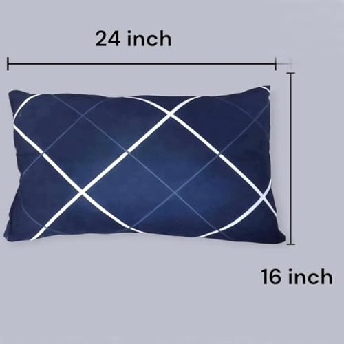 Image of Donda Microfiber Soft Navy Blue Pillows for Bed| Pillows for Sleeping Blue - Set of 6 (Size - 16x24 Inches Or 40x60 cm) Pack of 6 (Navy Blue) SO-2