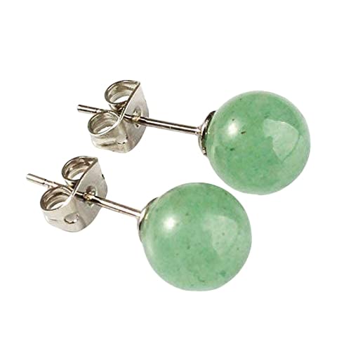 Studs Earrings for Women Jade Earrings Studs for Men Stone Earrings Posts Gift for Graduation Birthday Anniversary Holidays (A Pair of Studs,