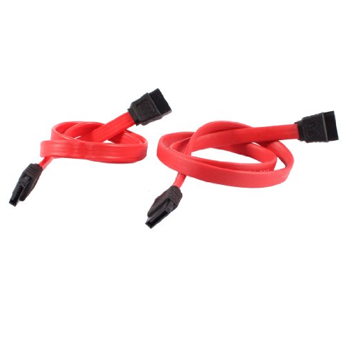 Cable adaptador SATA 7 pines F/F rojo, pack 2 piezas