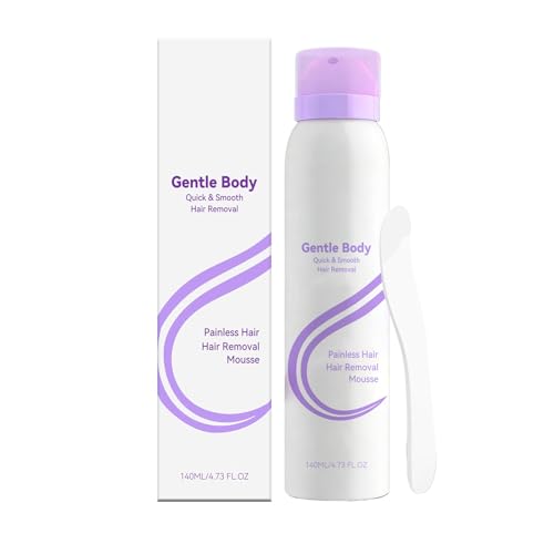 Gentle Body Hair Removal Foam Mousse for Women & Men Hair Removal Spray with Spatula Removes Hair from Arms Stomach Legs 4.73 Fl Oz