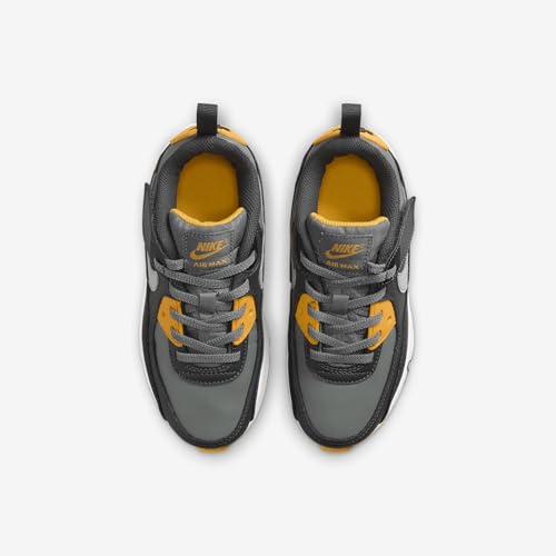 Nike Air Max 90 EasyOn Little Kids' Shoes (HF6357-004, Smoke Grey/Anthracite/White/Light Smoke Grey) Size 24