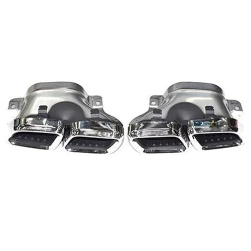 Silencieux d'échappement Benz Classe C W205 2019-2021 embout carré en acier inox décoration