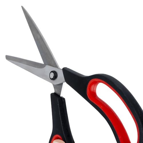 Ideen mit Herz Softgrip-Scheren aus Edelstahl | 3 Stück: 24,5 cm, 20 cm und 17 cm | Scheren-Set für Zuhause, Haushalt, Handwerk, Schule, Basteln und Büro
