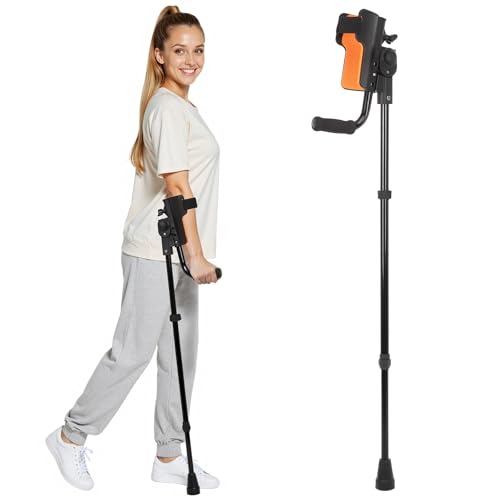 Carehofu Adjustable Forearm Crutches with Non-Slip Handles