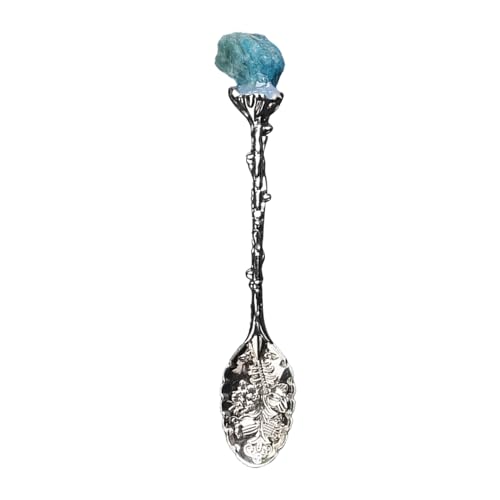 Vintage Crystal Spoon - Retro -Legierungs -Dessert -Utensil, Rühre Für Raue Steintee, Dekoratives Kaffee -Mischwerkzeug, Elegantes Esszubehör |...