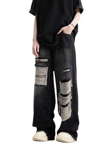 Y2k Baggy Jeans Ripped Jeans Hip Hop Jeans for Men Distressed Jeans Men Skater Jeans Streetwear Jeans