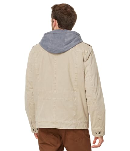 Image of Levi's Men's Washed Cotton Hooded Military Jacket (Regular & Big & Tall Sizes)