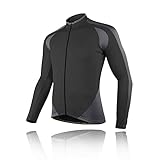 [PLus ALfa] 長袖 サイクリング ジャージ サイクルウェア (M, ダークグレー)