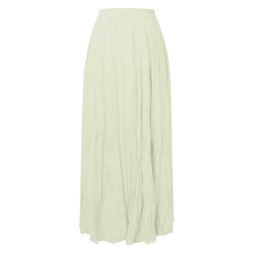 Robe plissée légère taille haute stretch et ample pour femme