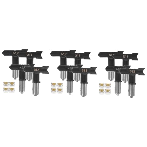 Holibanna 3 Series Boquilla del Rociador Pulverizador De Pintura En Aerosol Interior Accesorios para Pulverizadores Sin Aire Boquilla De Pulverización Sin Aire Acero Inoxidable 4 Piezas X 3