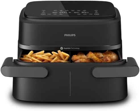 Philips Dual Basket Airfryer Series 1000-7.1L Capacity, RapidAir ...