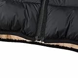 Miyanuby Kleinkind Baby Kapuzenjacke Jungen Mädchen Dicker Warmer Wintermantel 2-7 Jahre, Schwarz , 3-4 Years