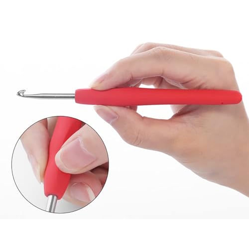 Image of VERAT 8 Pcs Crochet Set /Crochet Hook /Knitting Accessories /Stitching Material /Tools for Tailoring /Needle and Thread Box /Ergonomic Crochet Hooks Set /Crochets for Arthritic Hands /Craft /Nice Gift for Women
