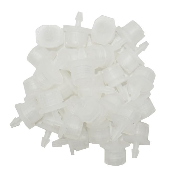 500 pezzi gocciolatori regolabili rosso blu bianco verde micro irrigazione a goccia ugelli for irrigazione emettitore anti-intasamento(WHITE)