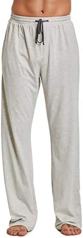 SENDI Men's Solid Knit Pajama Lounge Sleep Pant, Charcoal Medium
