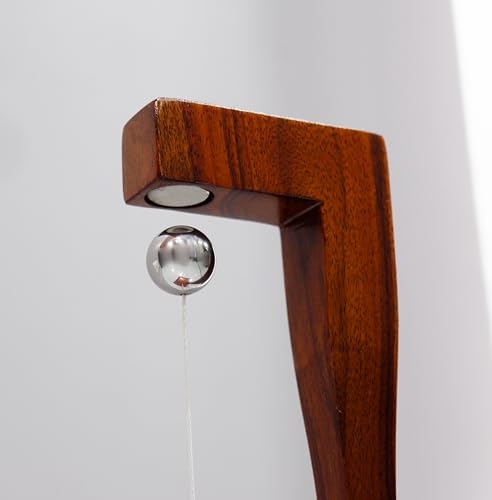 Image of Diwali Gift Tensegrity New Year Gift for Home & Office Decor, Made with Solid Wood, Anti-Gravity, Magnetic Floating Ball, Table Top, Vintage Brown Surface