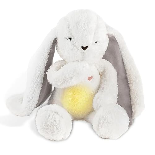 myHummy Coelho calmante, sons e melodias, luz noturna de 2 cores, ecru-cinzento