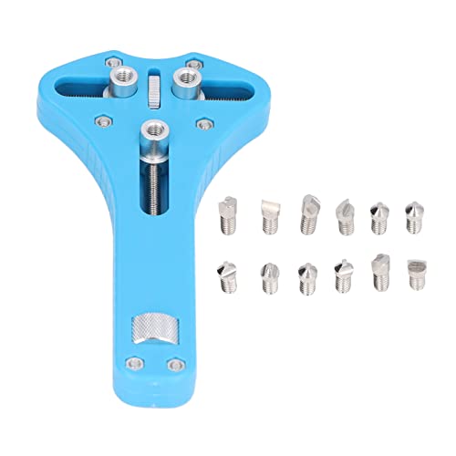 13-teiliges Uhrenreparaturwerkzeug, Blauer Stahl, Uhrenbatterie-Austausch-Werkzeugsatz, 3-Punkte-Reparaturwerkzeug-Set zum Öffnen der Uhrenrückseite Cover