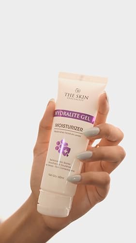 Image of HYDRALITE Gel Moisturizer for Face, Oil Free Hydrating Gel with Hyaluronic Acid, Water based Moisturizer for Oily & Acne Prone Skin, Non Comedogenic, 60 ml