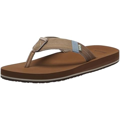 Sanuk Men's Ziggy Switchfit Tan Flip-Flops Cover