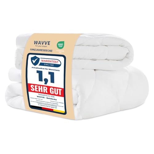 WAVVE Bettdecke 135x200 4 Jahreszeiten 2 teilig - Ganzjahresdecke 135x200cm 300gsm+ Sommerdecke 135 x 200 150gsm＝Winterdecke 450gsm, Steppdecke 200x135 für Vierjahreszeiten/Sommer/Winter