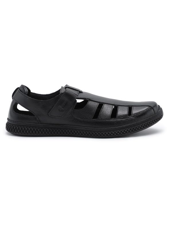 Image of Gabicci Mens Slide Sandal, Slip On Entry Full Smooth Leather, Casual Lounging Sandal,EVA Sole, Flat Heel,Sea Man