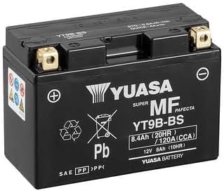 Batteria moto Yuasa YT9B-BS - Senza manutenzione - 12 V 8 Ah - Dimensioni: 150 x 70 x 105 mm compatibile con Yamaha MT-03 660 2006-2010
