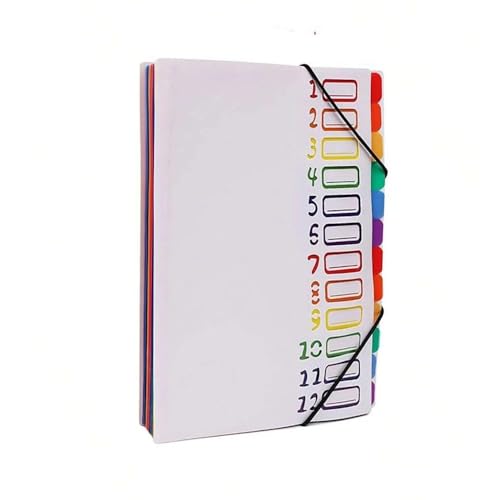Trieur de projets extensible multicolore 12 poches pour un bureau à la maison net