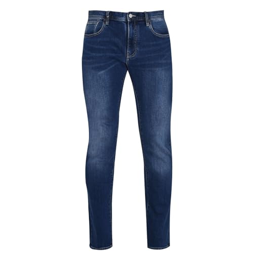 Armani Exchange Jeans para Hombre, Lavado Medio, Costuras Ligeras, algodón elástico, 48 Corto