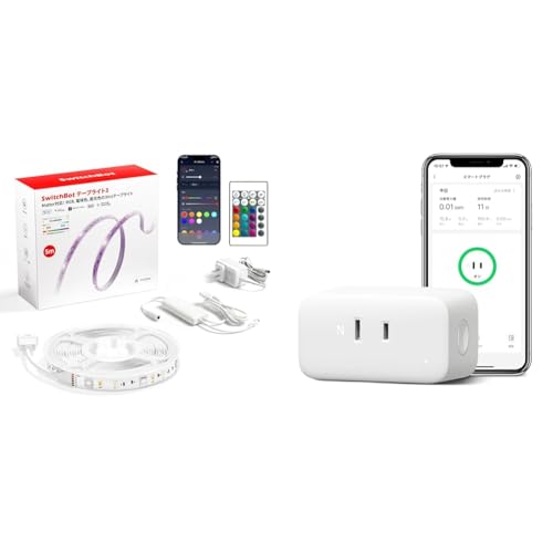 yZbgzSwitchBot LED e[vCg3 Alexa MatterΉ ԐڏƖ RGB 1600F Wi-Fi Bluetooth Alexa Google Home Siri Ή + vO~j RZg ȃGl u Blu