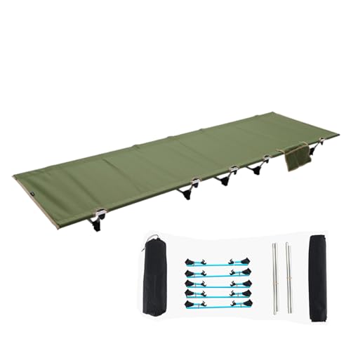 Folding Camping Cot with Storage Bag, Green, 300 lbs
