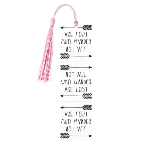 Segnalibro in legno con scritta in inglese "Not All Who Wander are Lost", 5 pezzi, per uomini e donne, ideale come regalo