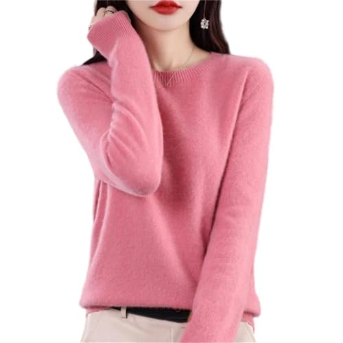 Suéteres de cachemira 100 % para mujer, suéter de lana de manga larga liso básico para otoño, suéter de cachemira para mujer, J, XL