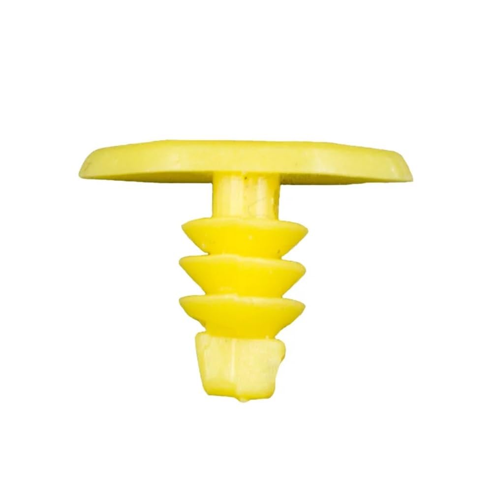 GLBMLMTHZP 100 Pieces Yellow Plastic Fastener Rivet Fit For Toyota Moulding Weatherstrip Door Seal Clip Retainers Rivets