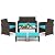 Tangkula 6 Pieces Patio Furniture Set, Outdoor Sectional Conversation PE Rattan Sofa Set with 1 Loveseat, 1 Coffee Table, 2 Armchairs and 2 Ottomans for Garden, Deck, Backyard and Poolside (Turquoise)