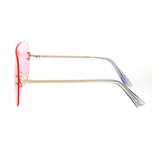 Image of Minimal Shield Rimless Futuristic Large Racer Pilots Sunglasses