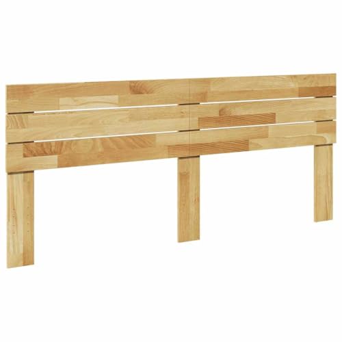 vidaXL Kopfteil 180 cm Massivholz Eiche, Bettkopfteil, Doppelkopfteil, Doppelbett-Kopfteil, Bett Zubehör