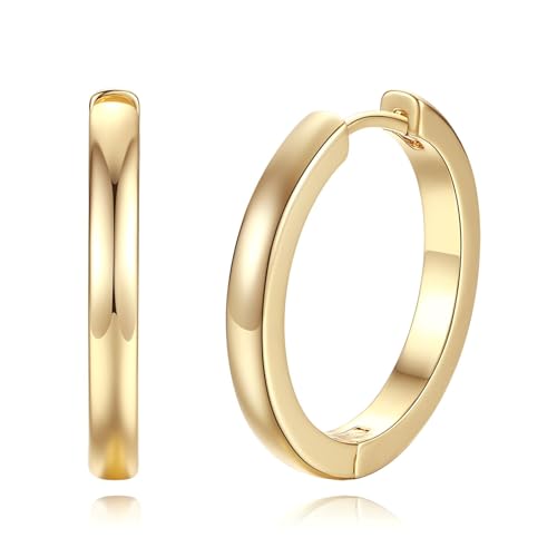 Gold Hoop Earrings 14K Gold Earrings for Women Timeless Small Huggie Earring for Women Everyday