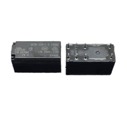 Relais 12V 507H-1CH-FS haute puissance à contacts renforcés 8 PIN pour carte PCB