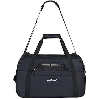 EliteField Soft Sided Pet Carrier (, Airline Approved), Multiple Sizes and Colors Available (Medium: 17 L x 9 W x 12 H, Black)