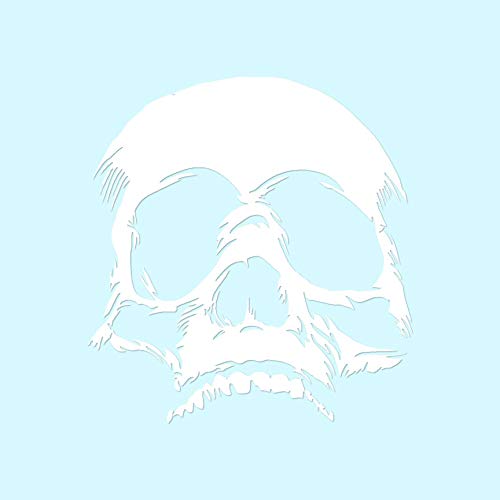 Image of Skull Bones Skeleton - Vinyl Decal Sticker - 12 inch x 12.75 inch - White