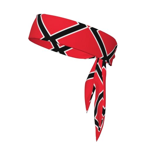 WZYWHJ Diademas con imagen de la bandera de Trinidad y Tobago, diadema deportiva, diadema para hombres y mujeres, banda para el pelo para correr, entrenar fútbol